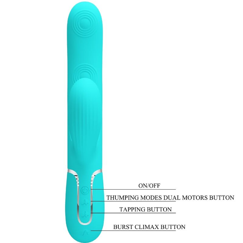 Pretty Love Perlita Multifuno 3 Em 1 Vibrador G-spot Aqua Verde