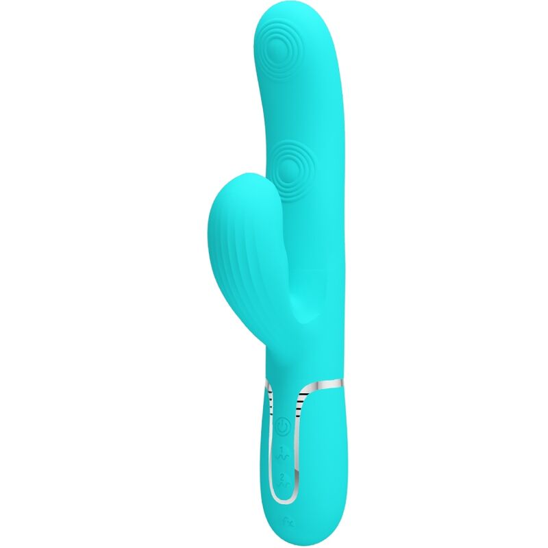 Pretty Love Perlita Multifunción 3 en 1 Vibrador G-spot Aqua Verde