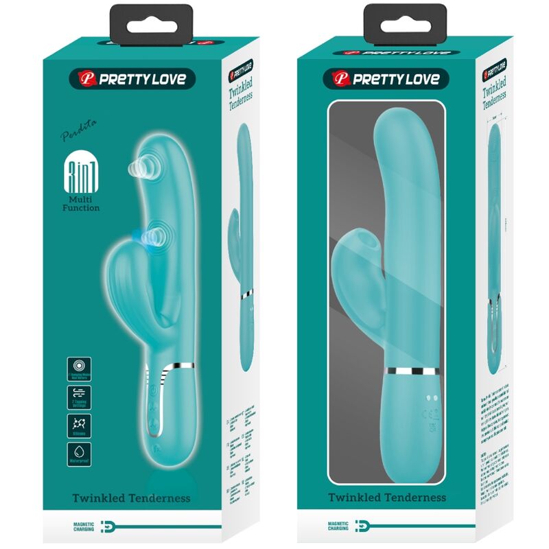 Pretty Love Perlita Multifuno 3 Em 1 Vibrador G-spot Aqua Verde