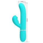 Pretty Love Perlita Multifuno 3 Em 1 Vibrador G-spot Aqua Verde