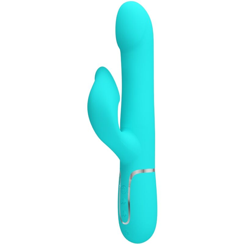 Vibrador Conejo Perlas Aqua Verde Pretty Love