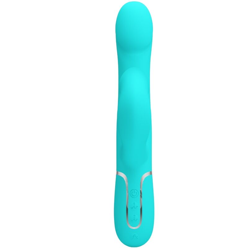 Vibrador Conejo Perlas Aqua Verde Pretty Love
