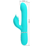 Vibrador Conejo Perlas Aqua Verde Pretty Love
