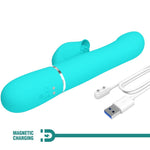 Vibrador Conejo Perlas Aqua Verde Pretty Love