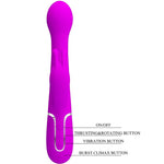 Pretty Love Vibrador Dejon Coelho 3 En 1 Multifunción Violeta