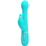 Pretty Love Vibrador Coelho Dejon 3 Em 1 Multifuno Aqua Verde