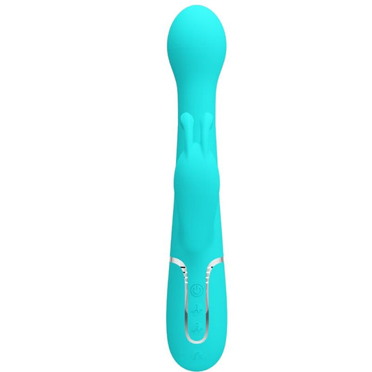 Vibrador conejo multifunción 3 en 1 Pretty Love Dejon Aqua Verde