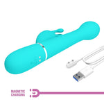 Pretty Love Vibrador Coelho Dejon 3 Em 1 Multifuno Aqua Verde