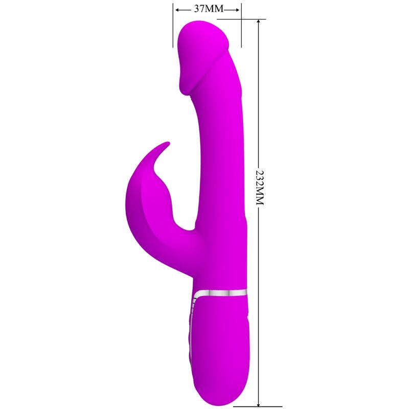 Pretty Love Vibrador Coelho Dejon 3 Em 1 Multifuno Fucsia
