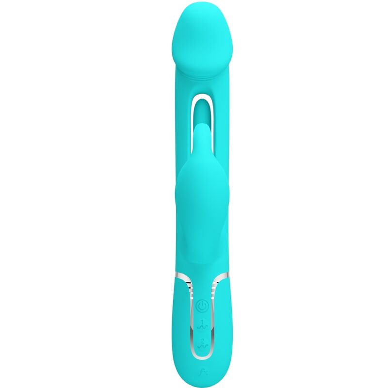Vibrador de conejo multifunción 3 en 1 Pretty Love Dejon Aqua Verde