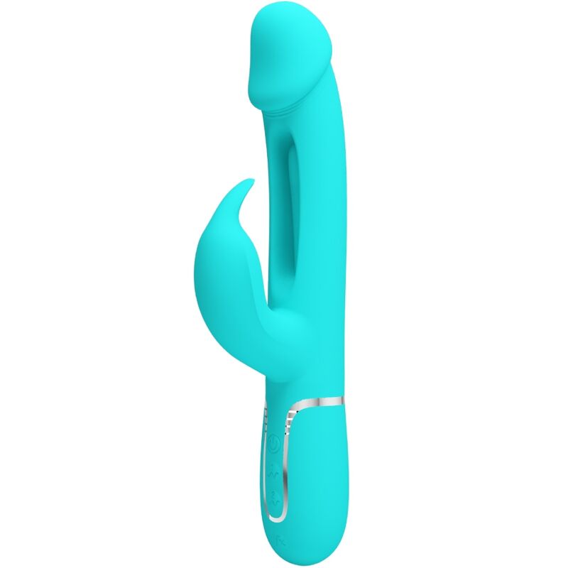 Vibrador de conejo multifunción 3 en 1 Pretty Love Dejon Aqua Verde