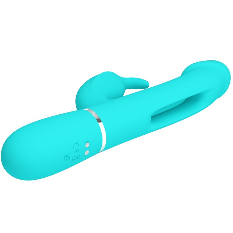 Vibrador de conejo multifunción 3 en 1 Pretty Love Dejon Aqua Verde