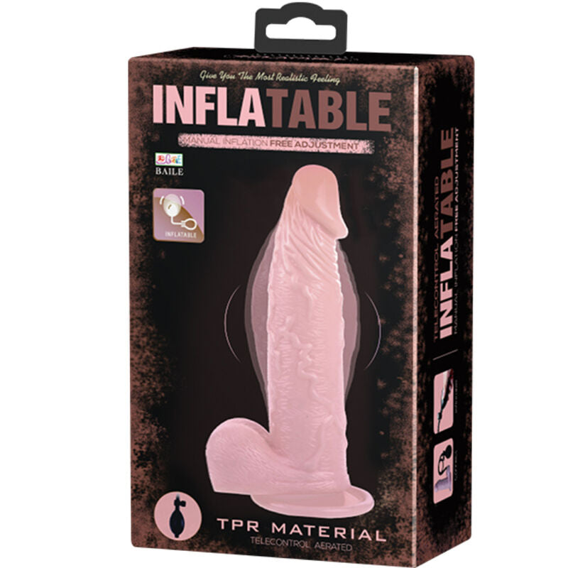 BAILE - DILDO INFLÁVEL REALISTA COM VENTOSA 15 CM