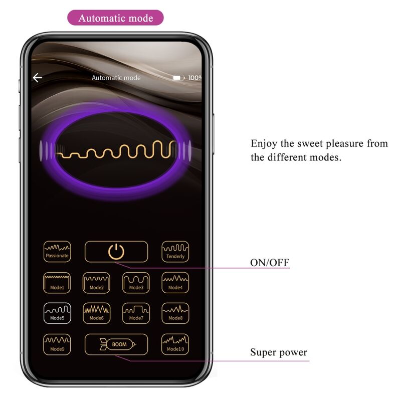 Pretty Love Baird G-spot 12 Vibrações Recarregável Lila App