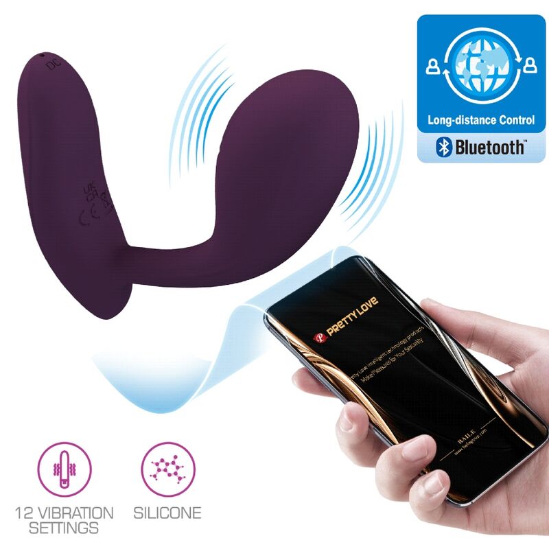 Pretty Love Baird G-spot 12 Vibrações Recarregável Lila App