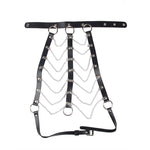 Subblime Cadenas de Cuero para Arnés de Pecho Negro Talla Única