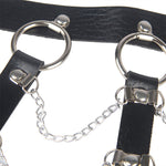 Subblime Cadenas de Cuero para Arnés de Pecho Negro Talla Única