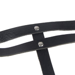Subblime Cadena Anillo de Cuero Cinturón Negro Talla Única