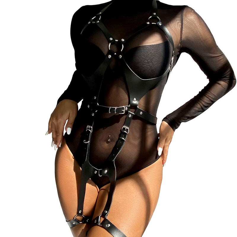 Arnés de cuerpo completo Subblime con hebillas de cuero de talla única