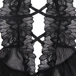 Subblime Teddy Halter Neck Espalda Descubierta Encaje Negro L/XL