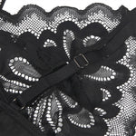 Subblime Babydoll Com Peito Estampado Floral Preto L/xl