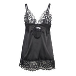 Subblime Babydoll Com Peito Estampado Floral Preto L/xl