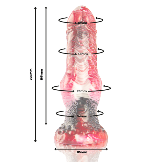 Dildo Épico Helios con Testículos Calor y Éxtasis