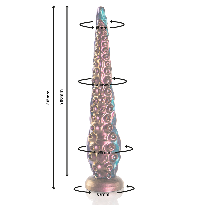 Épico Charybdis Dedo Grande Fino Tentáculo Dildo