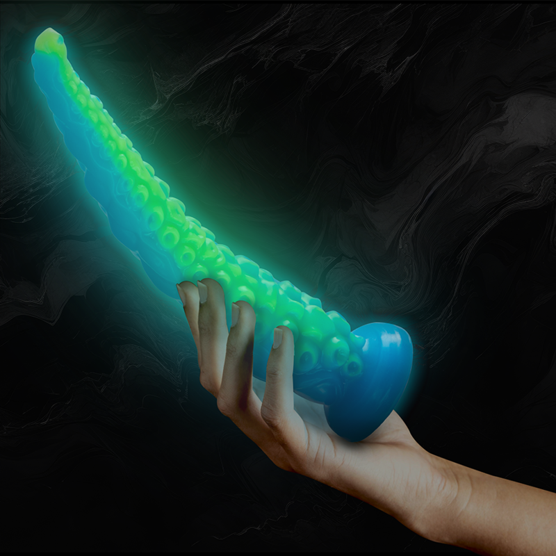 Dildo Fino Fluorescente Épico de Tentáculo de Scylla Talla Grande