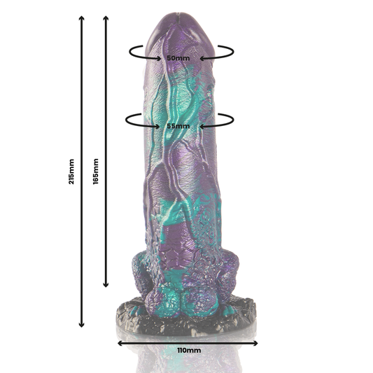 Epic Dildo Basilisco Doble Escamoso Placer Tamaño Grande