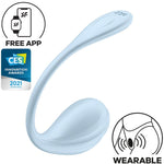 Satisfyer Estimulador de Punto G de Pétalo Liso Cielo Azul Aplicación Gratuita