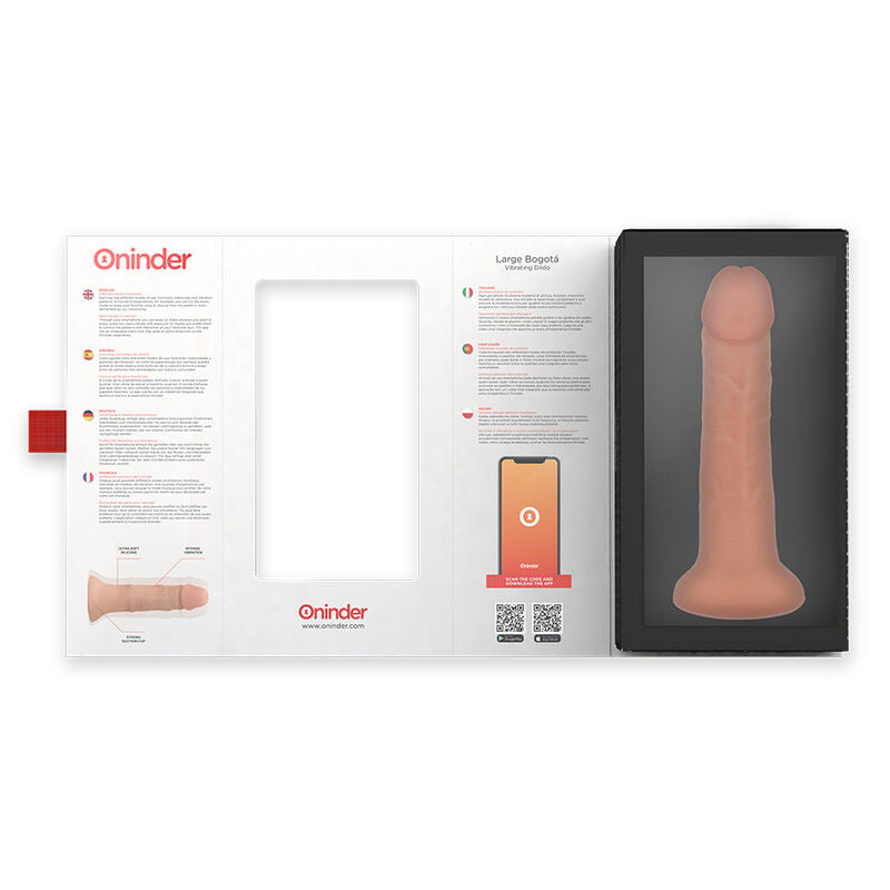 Oninder Gran Vibrador Bogotá Dildo 9 Velocidades Natural 22 Cm -o- 4,5 Cm - Aplicación Gratuita