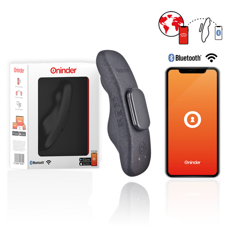 Oninder Vibrador Recargable Manila Panty 9 Velocidades 9,6 Cm X 2,6 Cm - Aplicación Gratuita