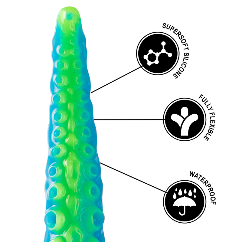 Epic Scylla Fluorescente Tentáculo Fino Dildo Tamanho Pequeno