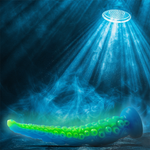 Epic Scylla Fluorescente Tentáculo Fino Dildo Tamanho Pequeno