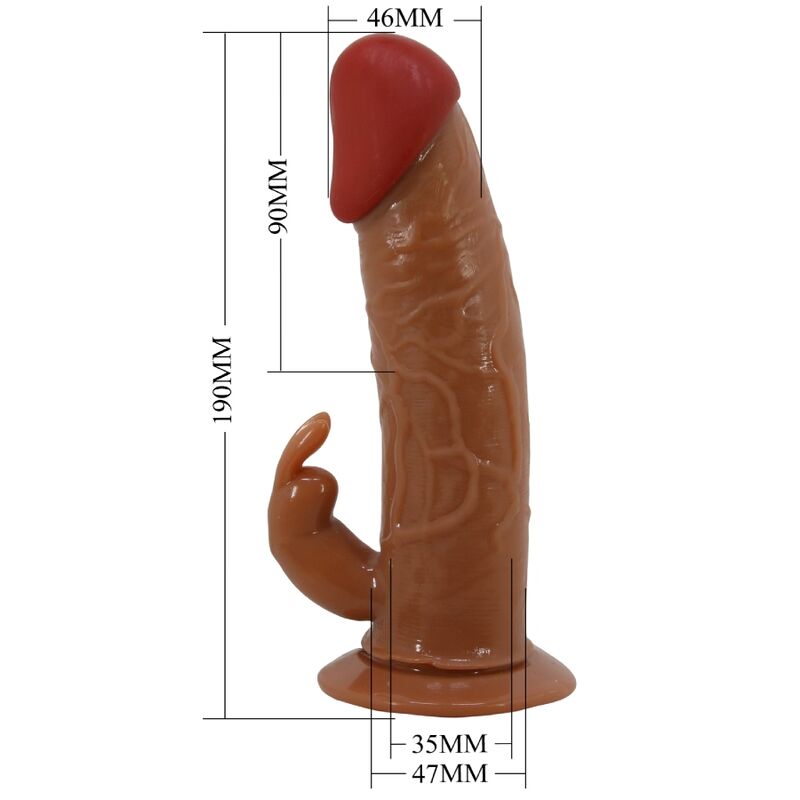 Pretty Love Marion Harness Cuecas Universais Com Dildo Vibratório 19 Cm Marrom