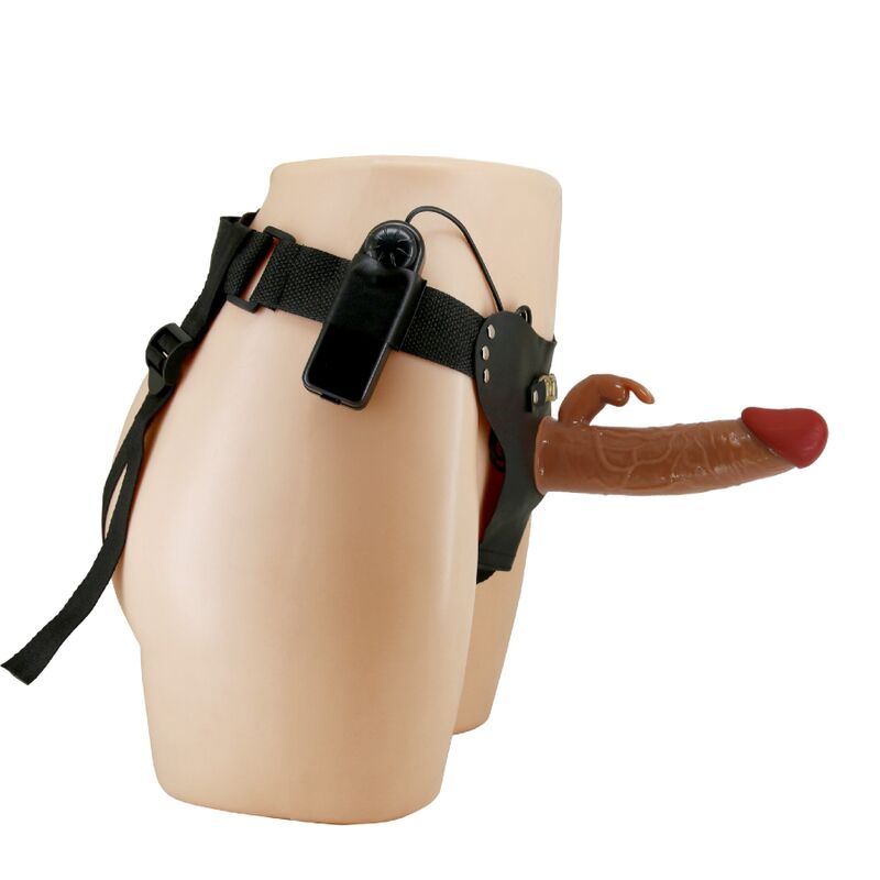 Pretty Love Marion Harness Cuecas Universais Com Dildo Vibratório 19 Cm Marrom