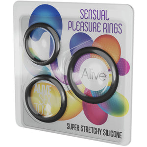 Alive - Kit Três Anéis de Prazer Sensual