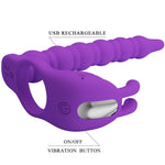 Pretty Love Blackney Anéis para Pênis Com Plug Vibrador