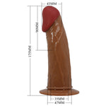 Pretty Love Starks Bragas de arnés Dildo Vibración Multivelocidad 17,5 cm Marrón Claro