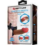 Pretty Love Starks Bragas de arnés Dildo Vibración Multivelocidad 17,5 cm Marrón Claro