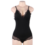 Subblime Teddy Negro Floral Detalle de Encaje L/xl