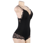 Subblime Teddy Negro Floral Detalle de Encaje L/xl