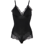 Subblime Teddy Negro Floral Detalle de Encaje L/xl