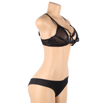Subblime conjunto de dos piezas de sujetador transparente y tiras S/M