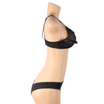 Subblime conjunto de dos piezas de sujetador transparente y tiras S/M