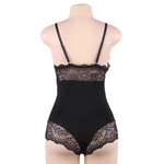Subblime Teddy Negro Floral Detalle de Encaje S/m