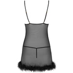 Livco Corsetti Fashion Conjunto Zerunam Babydoll + Tanga Negra