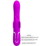 Pretty Love Vibrador Coelho Multifunções 4 Em 1 Borbolete Fúcsia