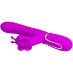 Pretty Love Vibrador Coelho Multifunções 4 Em 1 Borbolete Fúcsia
